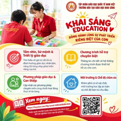 KHAI S&Aacute;NG EDUCATION - ĐỒNG H&Agrave;NH C&Ugrave;NG SỰ PH&Aacute;T TRIỂN RI&Ecirc;NG BIỆT CỦA CON